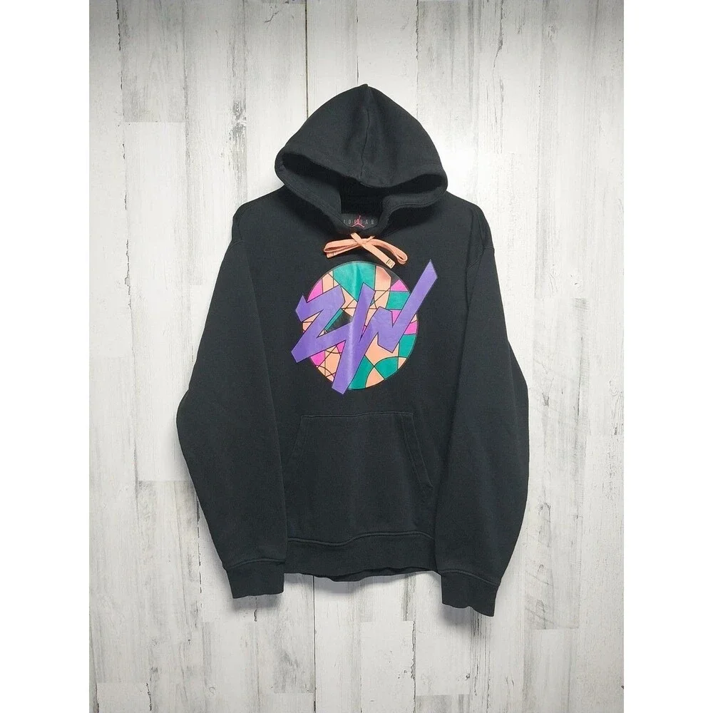 Jordan Zion Men’s Small Black Fleece Pullover Hoodie